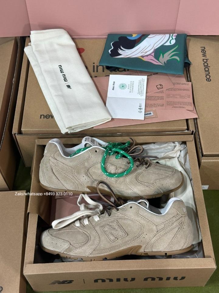 New Balance X Miu Miu 530 SL suede sneakers Cinnamon S1-duoc-ban-tai-Hvip Bags & Accessories