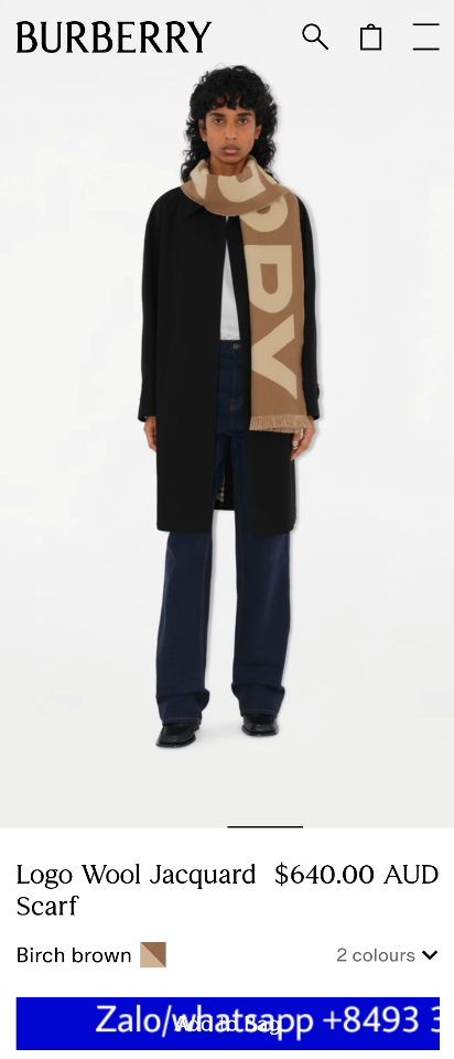 Burberry Logo Wool Scarf 805714 Birch brown K4-duoc-ban-tai-Hvip Bags & Accessories