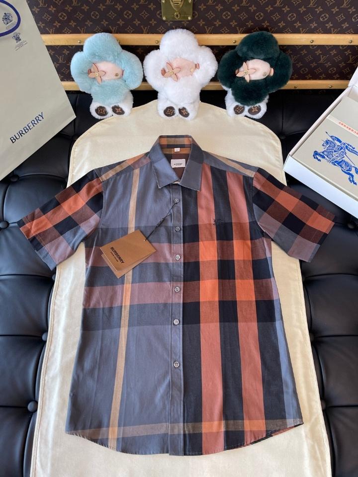 Burberry Check Cotton Shirt 80715361 orange/grey -duoc-ban-tai-HVIP Shoes & Clothes