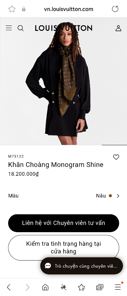 LOUIS VUITTON M75122
Monogram Shine Shawl brown K3-duoc-ban-tai-Hvip Bags & Accessories