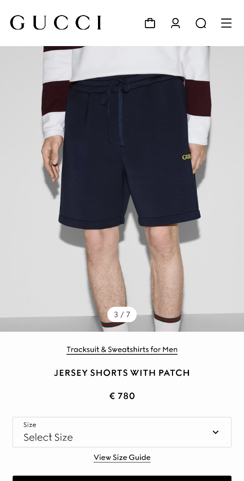 Gucci Jersey shorts with patch 814606-duoc-ban-tai-HVIP Shoes & Clothes