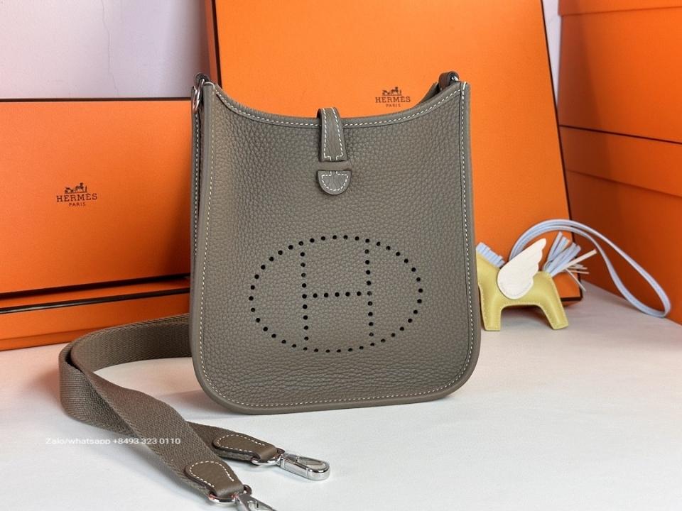 Hermès mini Evelyne 16 Etoupe Clemence PHW H2 -duoc-ban-tai-Hvip Bags & Accessories