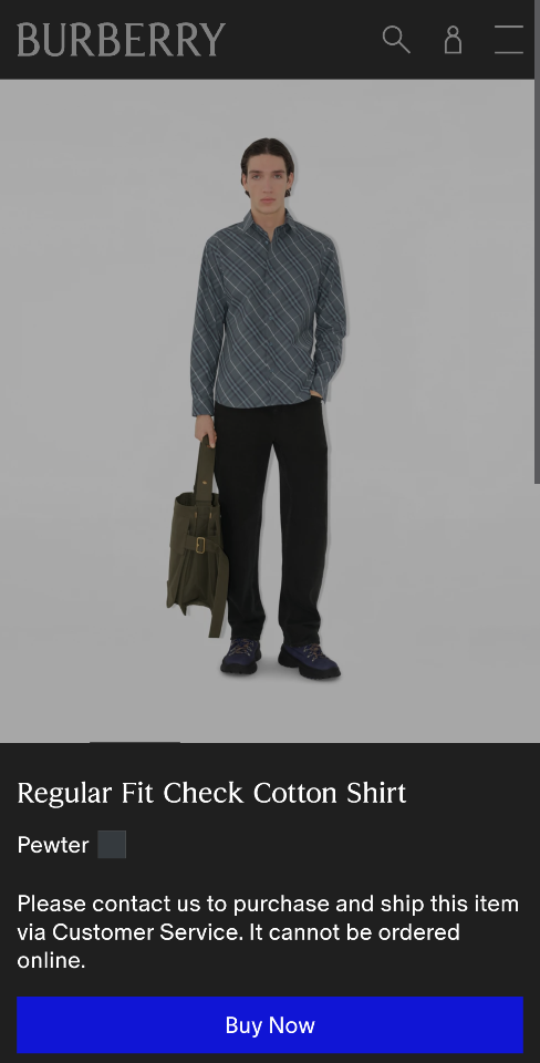 Burberry Regular Fit Check Cotton Shirt 8108726-duoc-ban-tai-HVIP Shoes & Clothes
