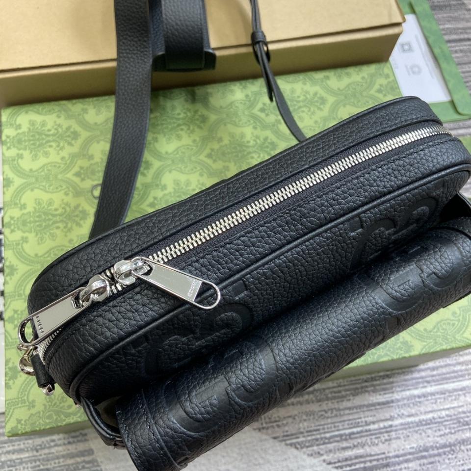 Gucci SMALL JUMBO GG CROSSBODY BAG black leather 794088 G1-duoc-ban-tai-Hvip Bags & Accessories