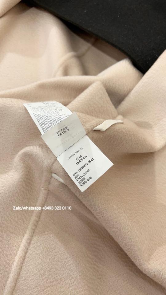 Max Mara Bondone Double-breasted Cashmere Coat In Ice pl1 -duoc-ban-tai-Hvip Bags & Accessories
