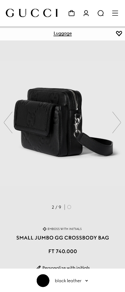 Gucci SMALL JUMBO GG CROSSBODY BAG black leather 794088 G1-duoc-ban-tai-Hvip Bags & Accessories