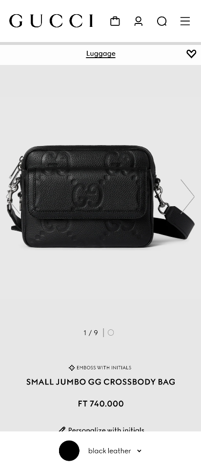 Gucci SMALL JUMBO GG CROSSBODY BAG black leather 794088 G1-duoc-ban-tai-Hvip Bags & Accessories