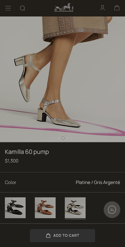 Hermès Kamilla 60 pump platine / gris argenté H251270Z -duoc-ban-tai-HVIP Shoes & Clothes