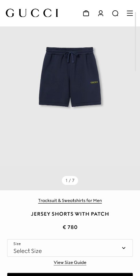 Gucci Jersey shorts with patch 814606-duoc-ban-tai-HVIP Shoes & Clothes