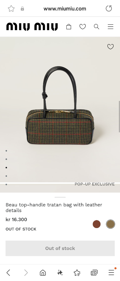 Miu Miu 5BB173 Beau top-handle tratan bag with leather details Loden Green M1-duoc-ban-tai-Hvip Bags & Accessories