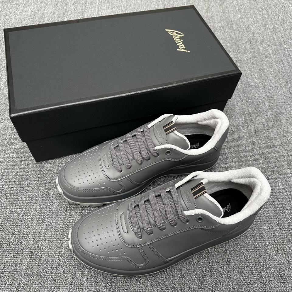 Brioni grey and midnight blue Crossing sneakers QHLZ0LOC7229040 sn1-duoc-ban-tai-HVIP Shoes & Clothes