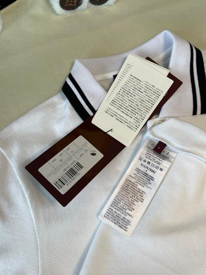 Gucci COTTON POLO SHIRT white 795174 Sao chép-duoc-ban-tai-HVIP Shoes & Clothes