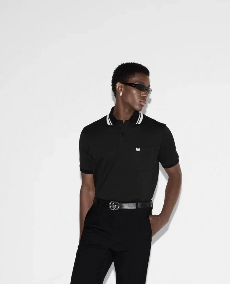 Gucci COTTON POLO SHIRT black 795174-duoc-ban-tai-HVIP Shoes & Clothes