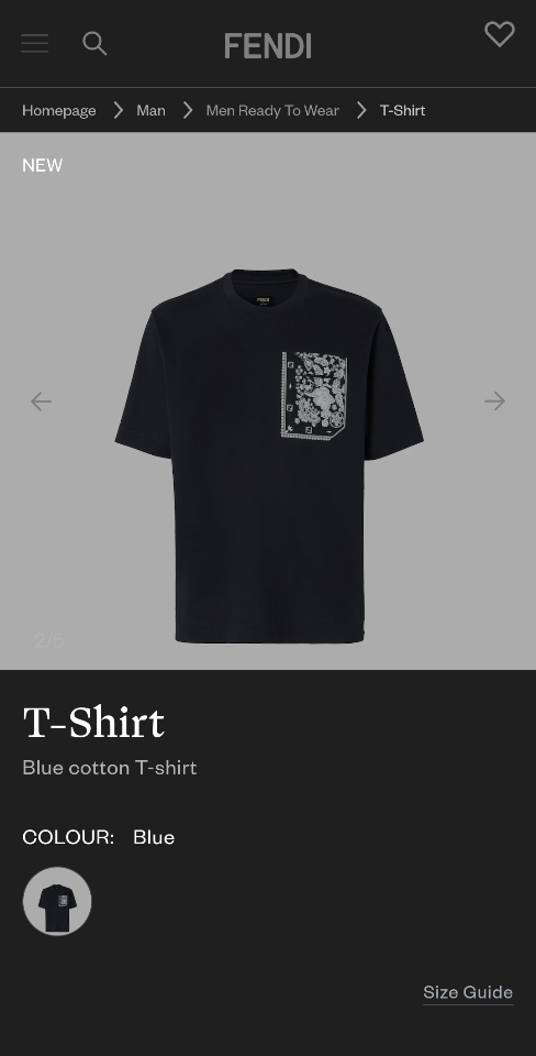Fendi T-Shirt
Blue cotton T-shirt FY0936AV0PF0QA2-duoc-ban-tai-HVIP Shoes & Clothes