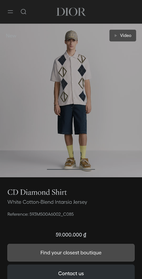 Dior CD Diamond Shirt
White Cotton-Blend Intarsia Jersey 593M500A6002_C085-duoc-ban-tai-HVIP Shoes & Clothes