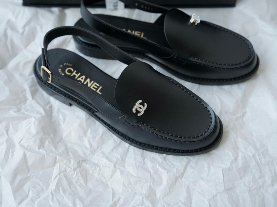 Chanel 25p slingback loafers calfskin black G45614 S3-duoc-ban-tai-HVIP Shoes & Clothes