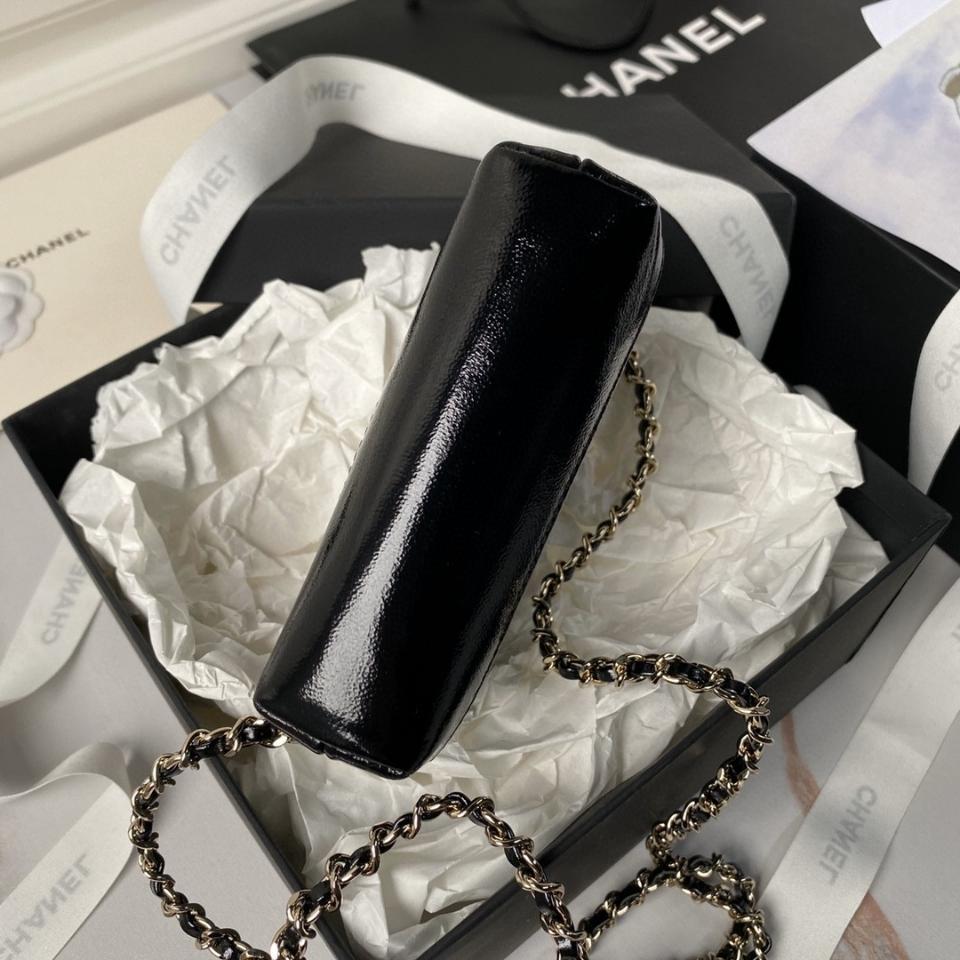 CHANEL Clutch With Chain Shiny Lambskin & Gold-Tone Metal black AP3875 C4-duoc-ban-tai-Hvip Bags & Accessories