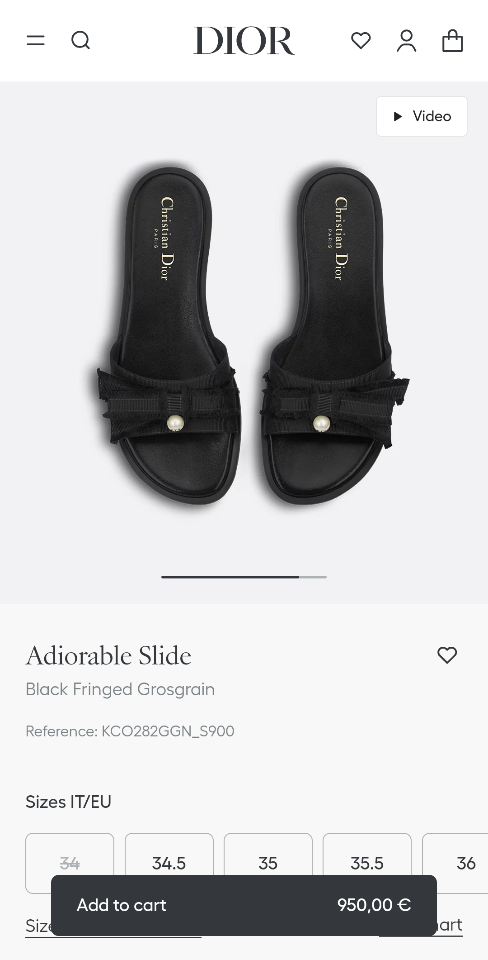 Dior Adiorable Slide
Black Fringed Grosgrain
KCO282GGN-duoc-ban-tai-HVIP Shoes & Clothes