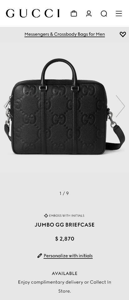 Gucci JUMBO GG BRIEFCASE black GG leather 792264 G1-duoc-ban-tai-Hvip Bags & Accessories