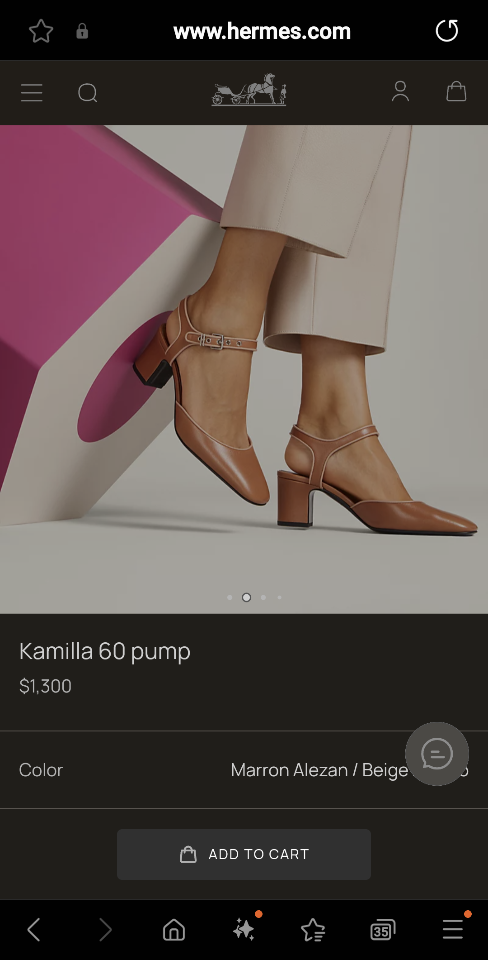 Hermès Kamilla 60 pump marron alezan / beige perlino H251270Z-duoc-ban-tai-HVIP Shoes & Clothes