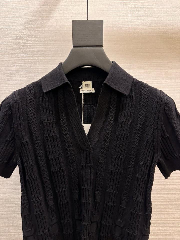 Hermès polo knit wear in black -duoc-ban-tai-HVIP Shoes & Clothes