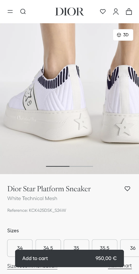 Dior Dior Star Platform Sneaker
White Technical Mesh
KCK425DSK_S24W-duoc-ban-tai-HVIP Shoes & Clothes