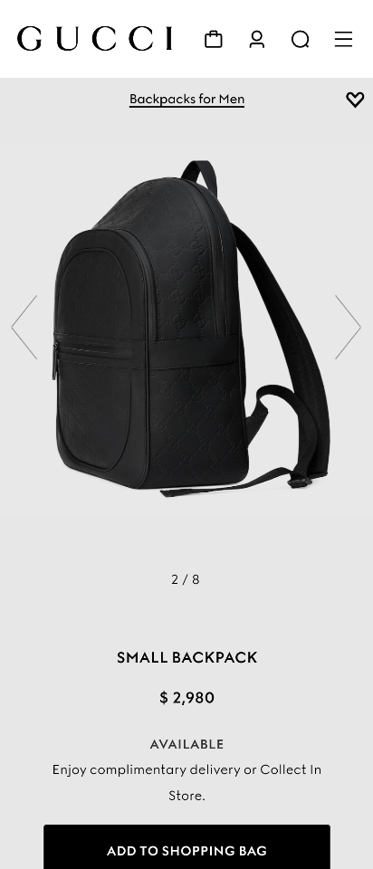 GUCCI SMALL BACKPACK black leather 771280 G1-duoc-ban-tai-Hvip Bags & Accessories