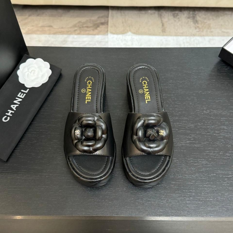 Chanel guốc 25s đế xuồng da bò hoa trà sh2-duoc-ban-tai-HVIP Shoes & Clothes