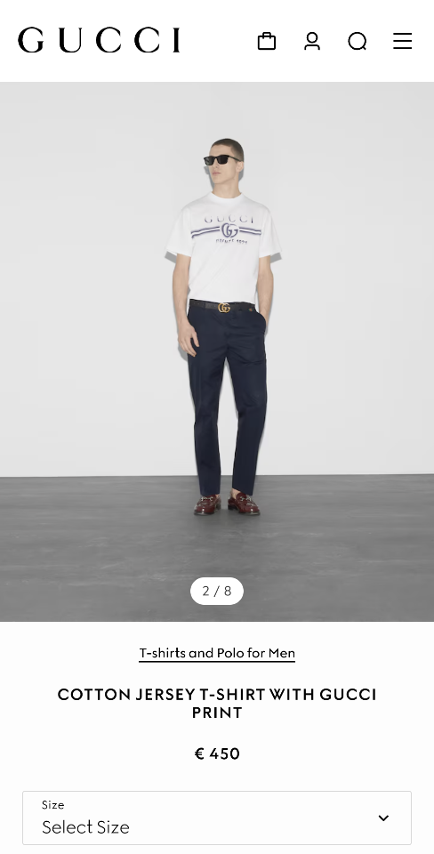 Gucci Cotton jersey T-shirt with Gucci print 785345 white -duoc-ban-tai-HVIP Shoes & Clothes