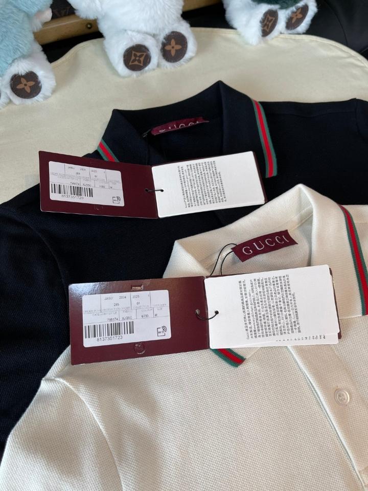 Gucci Cotton polo shirt with embroidery 795174 dark blue -duoc-ban-tai-HVIP Shoes & Clothes