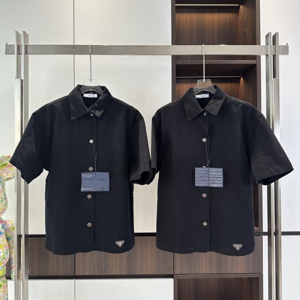 Prada black denim shirts GFC053_148J_F0557_S_OOO-duoc-ban-tai-HVIP Shoes & Clothes