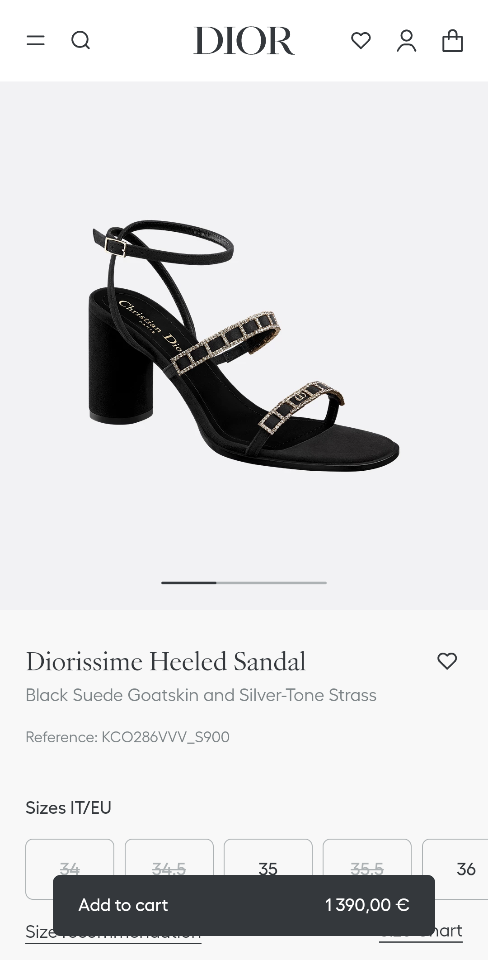 Dior Diorissime Heeled Sandal
Black Suede Goatskin and Silver-Tone Strass
KCO286VVV_S900-duoc-ban-tai-HVIP Shoes & Clothes