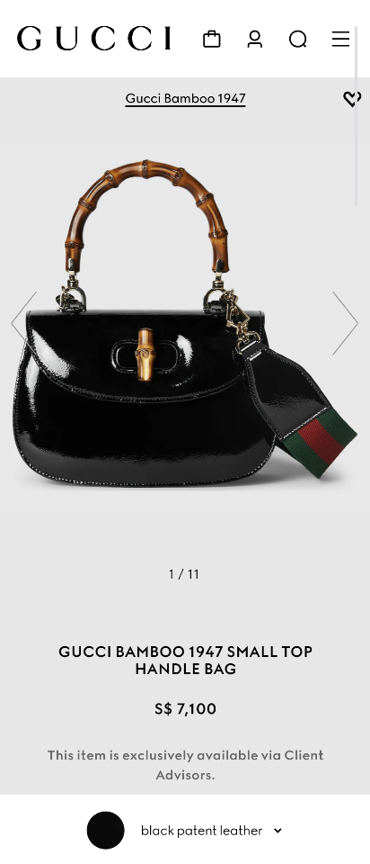GUCCI GUCCI BAMBOO 1947 SMALL TOP HANDLE BAG black patent leather 675797 G1-duoc-ban-tai-Hvip Bags & Accessories
