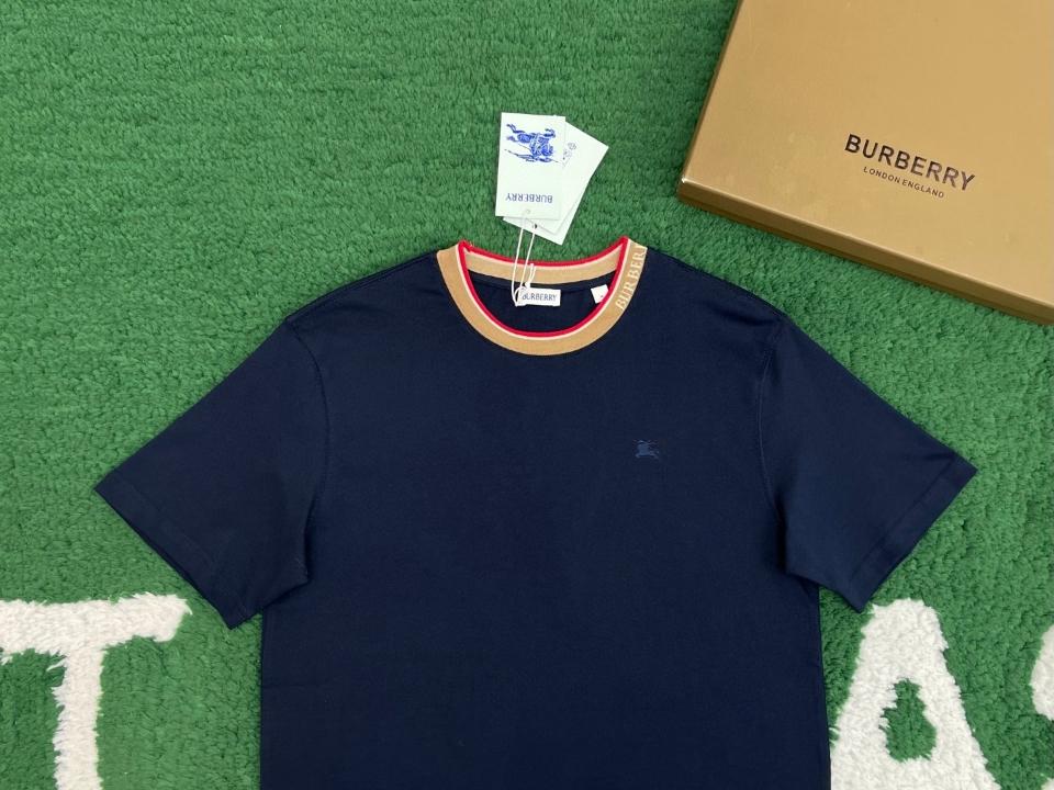 Burberry Men's cotton t-shirt neck logo black -duoc-ban-tai-HVIP Shoes & Clothes