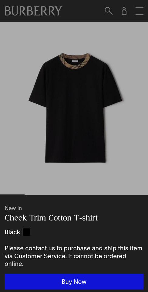 Burberry Check Trim Cotton T-shirt 8110100-duoc-ban-tai-HVIP Shoes & Clothes