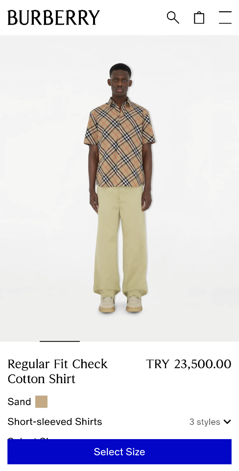 Burberry Regular Fit Check Cotton Shirt 8087637 sand-duoc-ban-tai-HVIP Shoes & Clothes