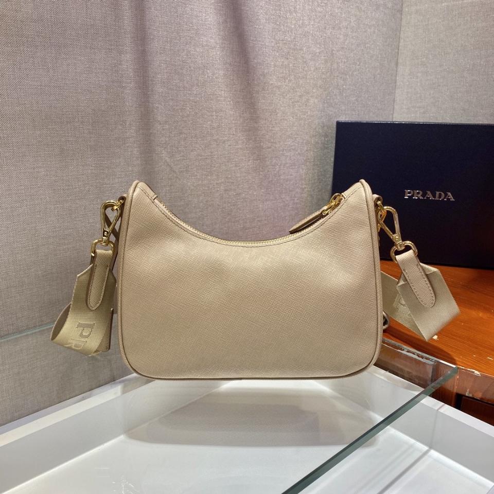 Prada Re-Edition 2005 Saffiano leather bag 1BH204 beige Pr1-duoc-ban-tai-Hvip Bags & Accessories