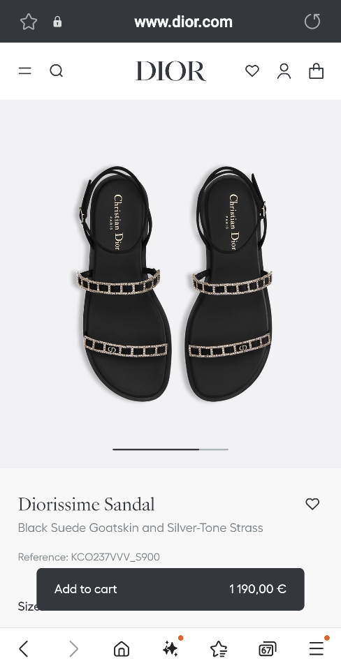 Dior Diorissime Sandal
Black Suede Goatskin and Silver-Tone Strass
KCO237VVV_S900-duoc-ban-tai-HVIP Shoes & Clothes