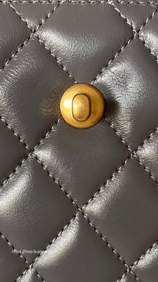 Chanel MINI SHOPPING BAGShiny Crumpled Calfskin & Gold-Tone Metal gray AS4416 B15566 T1-duoc-ban-tai-Hvip Bags & Accessories