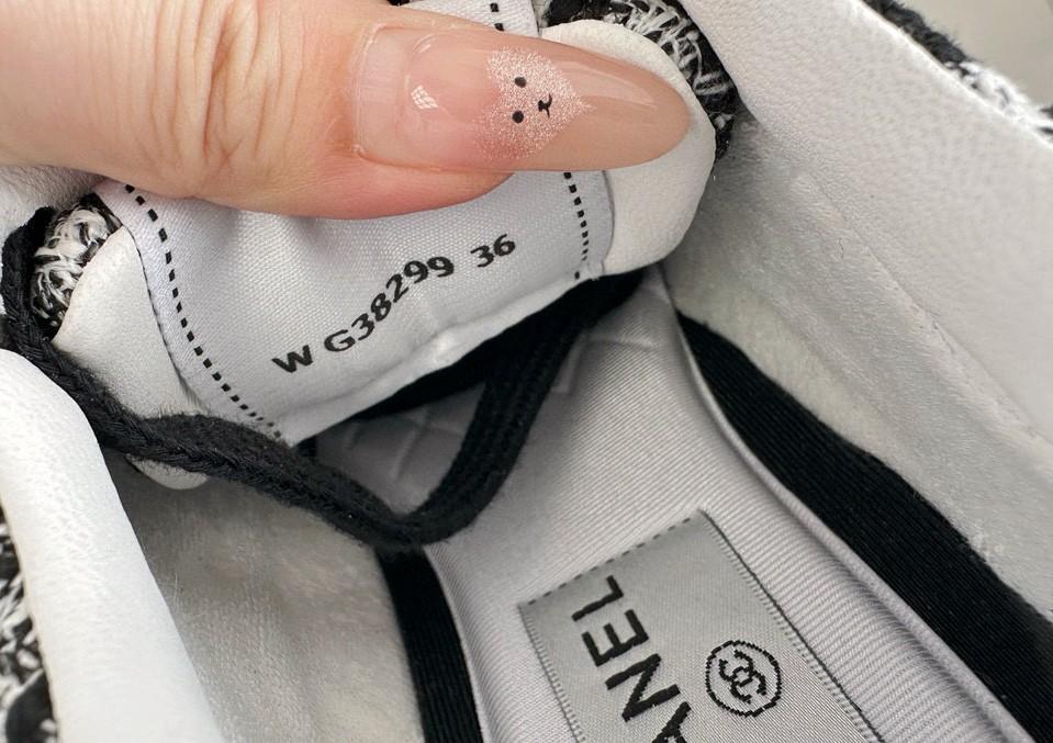 Chanel sneakers tweed and calfskin black and white G38299 -duoc-ban-tai-HVIP Shoes & Clothes