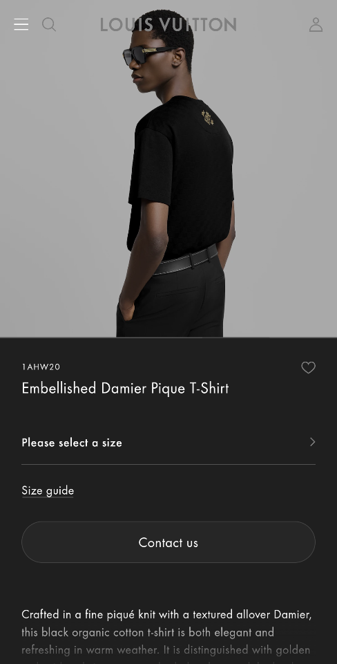 Louis Vuitton 1AHW20
Embellished Damier Pique T-Shirt-duoc-ban-tai-HVIP Shoes & Clothes
