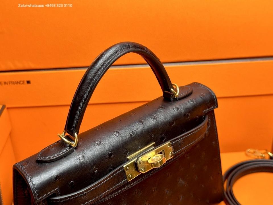 Hermès Kelly mini 20cm Noir (89) Ostrich GHW H2-duoc-ban-tai-Hvip Bags & Accessories