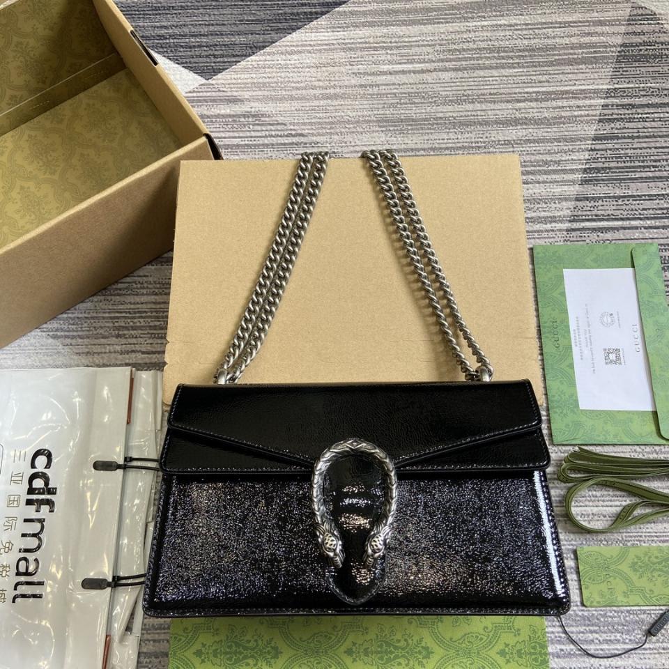     GUCCI DIONYSUS SMALL SHOULDER BAG black patent leather 795005 G1 -duoc-ban-tai-Hvip Bags & Accessories