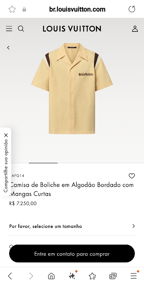 Louis Vuitton Embroidered Short-Sleeved Cotton Bowling Shirt 1AFQ14-duoc-ban-tai-HVIP Shoes & Clothes