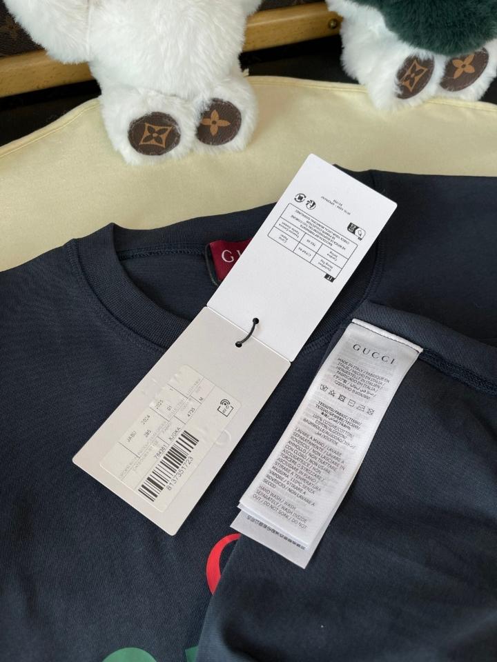 GUCCI Printed cotton jersey T-shirt 784361 navy -duoc-ban-tai-HVIP Shoes & Clothes