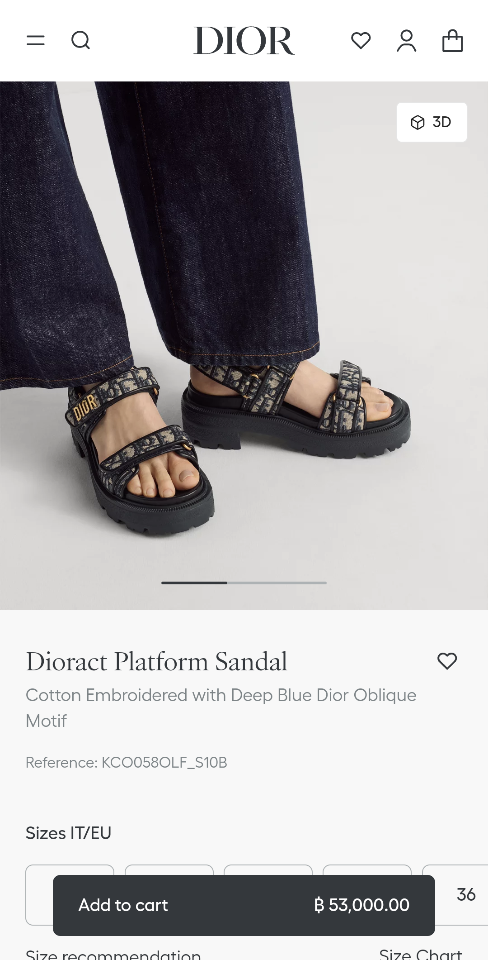 Dior Dioract Platform Sandal
Cotton Embroidered with Deep Blue Dior Oblique Motif
KCO058OLF_S10B-duoc-ban-tai-HVIP Shoes & Clothes