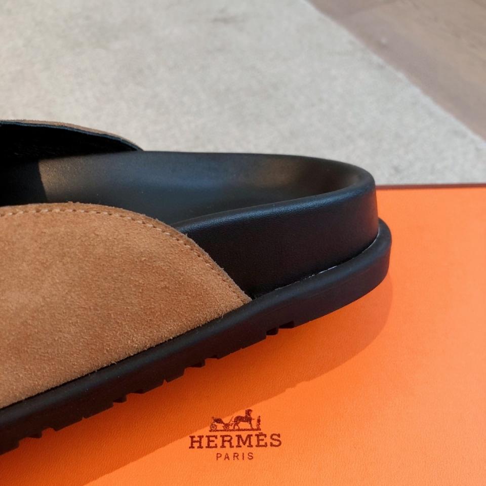 Hermès Johan mule in Suede natural H242985Z H2 -duoc-ban-tai-HVIP Shoes & Clothes