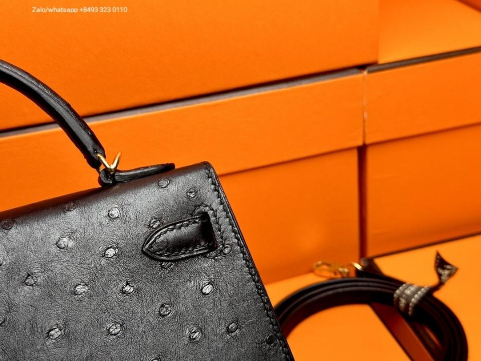Hermès Kelly mini 20cm Noir (89) Ostrich GHW H2-duoc-ban-tai-Hvip Bags & Accessories