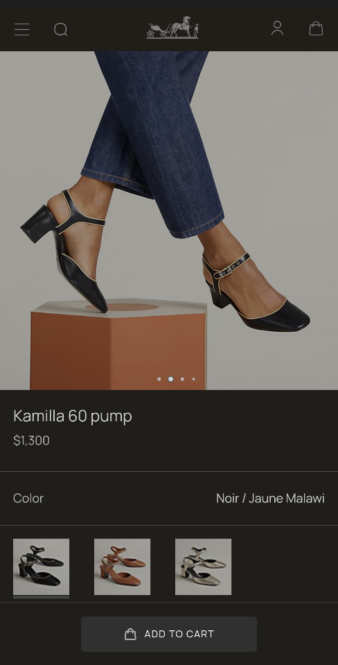 Hermès Kamilla 60 pump Noir / Jaune Malawi  H251270Z -duoc-ban-tai-HVIP Shoes & Clothes