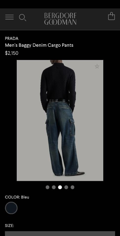 Prada
Men's Baggy Denim Cargo Pants-duoc-ban-tai-HVIP Shoes & Clothes